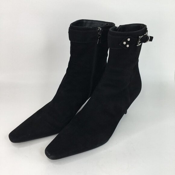 Prada black suede ankle boots Size 37 - Picture 4 of 16